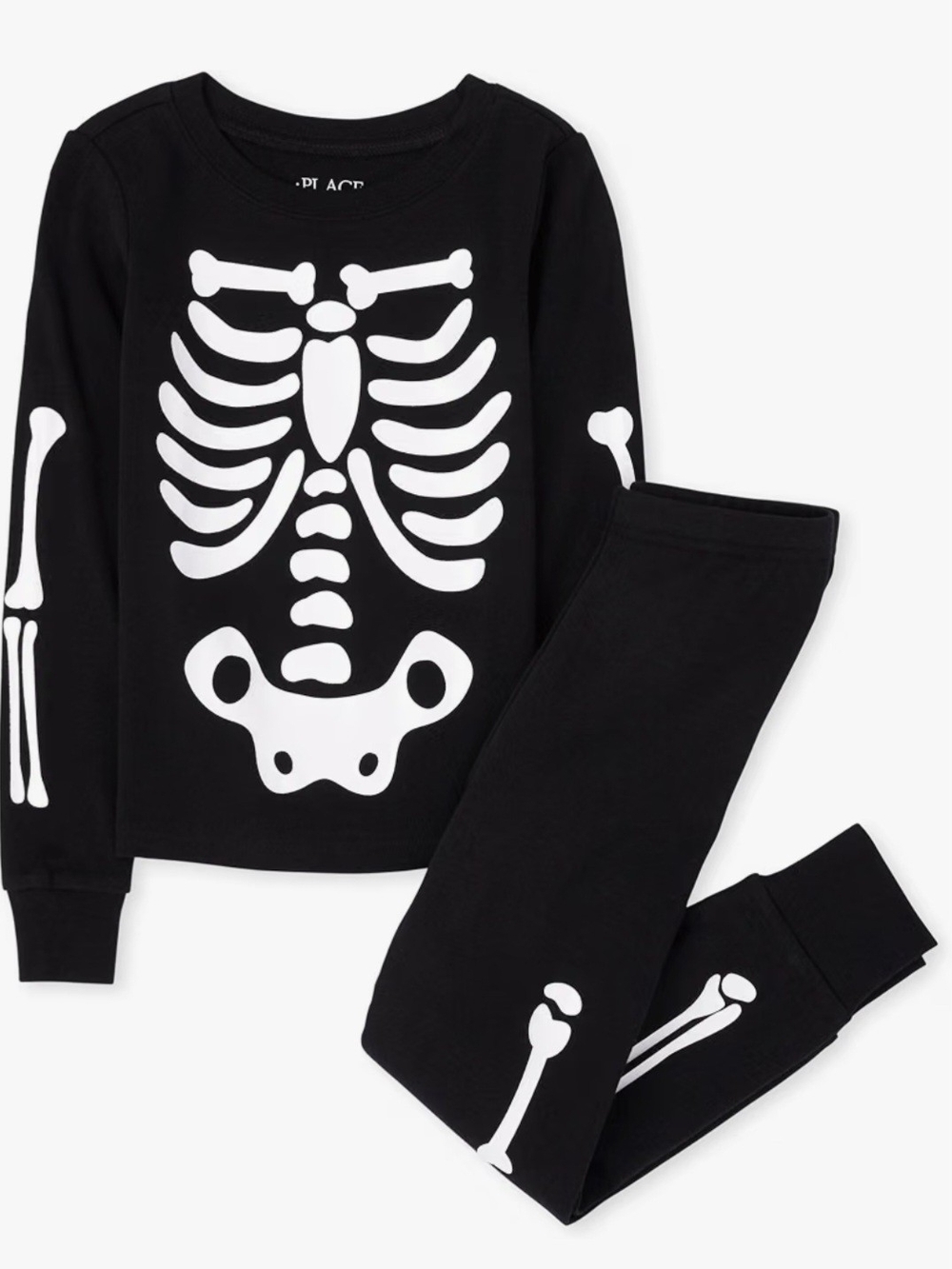 The Children's Place Black Skeleton Pajama Set